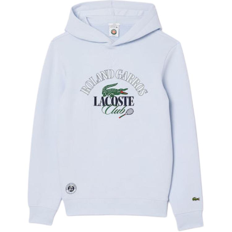 Lacoste Unisex Blue Hoodie with Embroidered Lettering SH7831-J2G