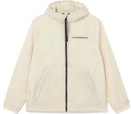 Lacoste Unisex Cream White Loose Fit Zip-Up Hoodie Jacket BH0122-AJ8 Order Lacoste Unisex Cream White Loose Fit Zip-Up Hoodie Jacket BH0122-AJ8