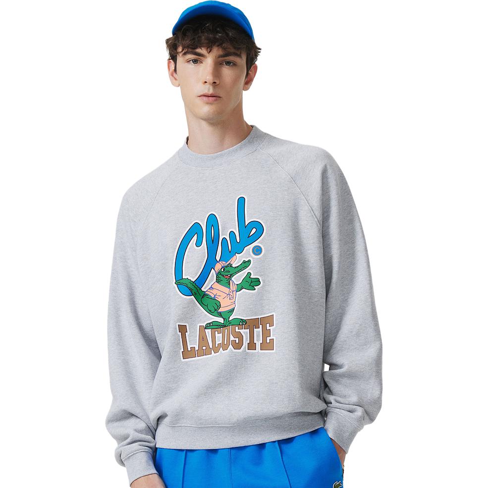 Details for Lacoste Unisex Loose Fit Alphabet Crewneck Pullover Sweatshirt SH1536