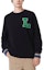 Lookbook LACOSTE Unisex Navy Blue Crewneck Logo Printed Sweater. AH0824-1-QRN
