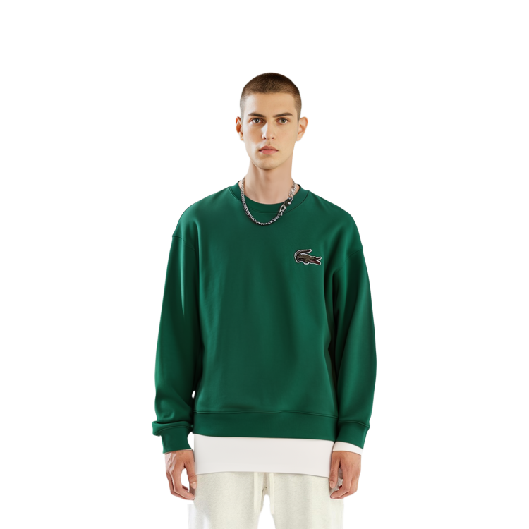 Purchase Lacoste Unisex Oversized Logo Classic Plain Long Sleeve Sweatshirt SH6405-153652