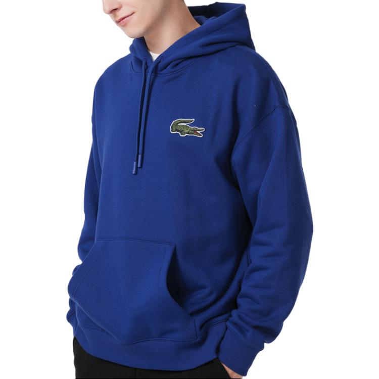 Lacoste Unisex Oversized Logo Hoodie Casual Sportswear Dark Blue SH6404-2-F9F 圖 3