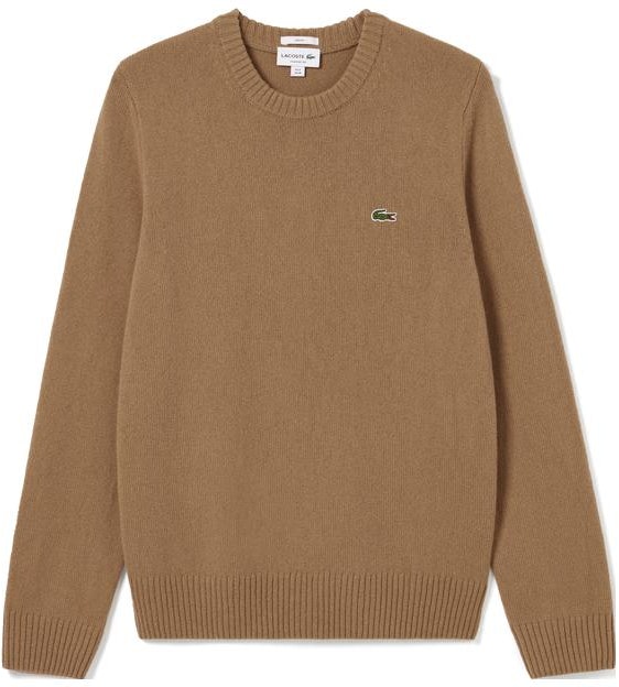 lacoste-unisex-solid-crewneck-pullover-sweatshirt-khaki-ah-0442-six