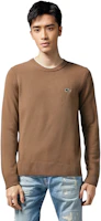 Lookbook LACOSTE Unisex Solid Crewneck Pullover Sweatshirt Khaki AH0442-SIX