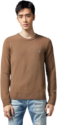 LACOSTE Unisex Sweater Crewneck Solid Khaki AH0442-SIX Lookbook LACOSTE Unisex Sweater Crewneck Solid Khaki AH0442-SIX