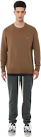 Purchase LACOSTE Unisex Solid Crewneck Pullover Sweatshirt Khaki AH0442-SIX