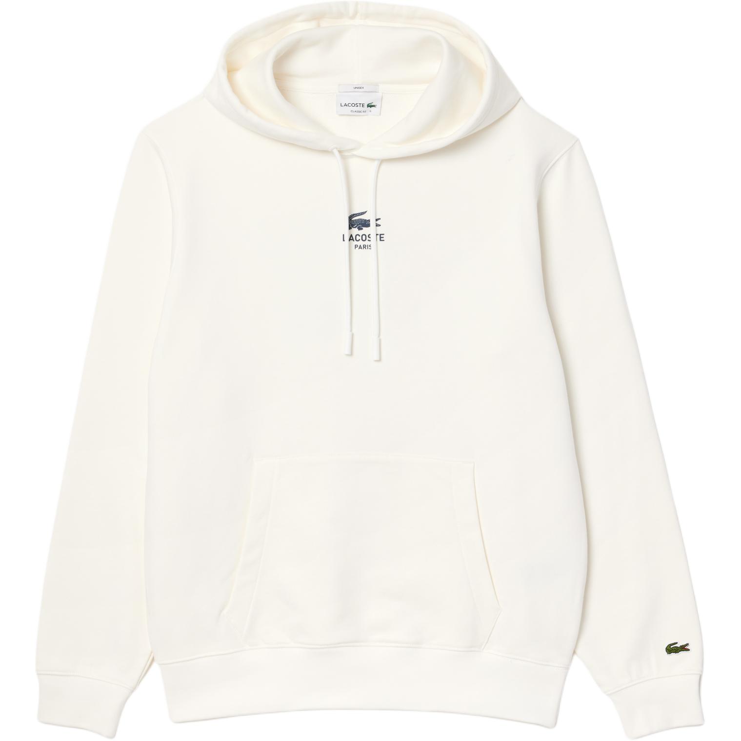 Buy Lacoste 男女款白色連帽衫帶Logo印花 - 舒適長袖上衣 SH2740-70V