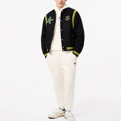 Lacoste 男女款白色連帽衫帶Logo印花 - 舒適長袖上衣 SH2740-70V Shop Lacoste 男女款白色連帽衫帶Logo印花 - 舒適長袖上衣 SH2740-70V