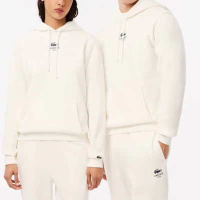 Lacoste 男女款白色連帽衫帶Logo印花 - 舒適長袖上衣 SH2740-70V Purchase Lacoste 男女款白色連帽衫帶Logo印花 - 舒適長袖上衣 SH2740-70V