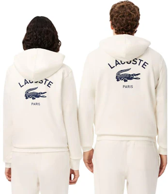 Lacoste 男女款白色連帽衫帶Logo印花 - 舒適長袖上衣 SH2740-70V Details for Lacoste 男女款白色連帽衫帶Logo印花 - 舒適長袖上衣 SH2740-70V