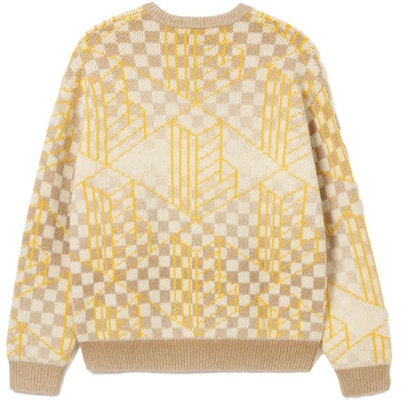 LACOSTE 男女黃灰格紋圓領毛衣 AH0812-NIM Lookbook LACOSTE 男女黃灰格紋圓領毛衣 AH0812-NIM