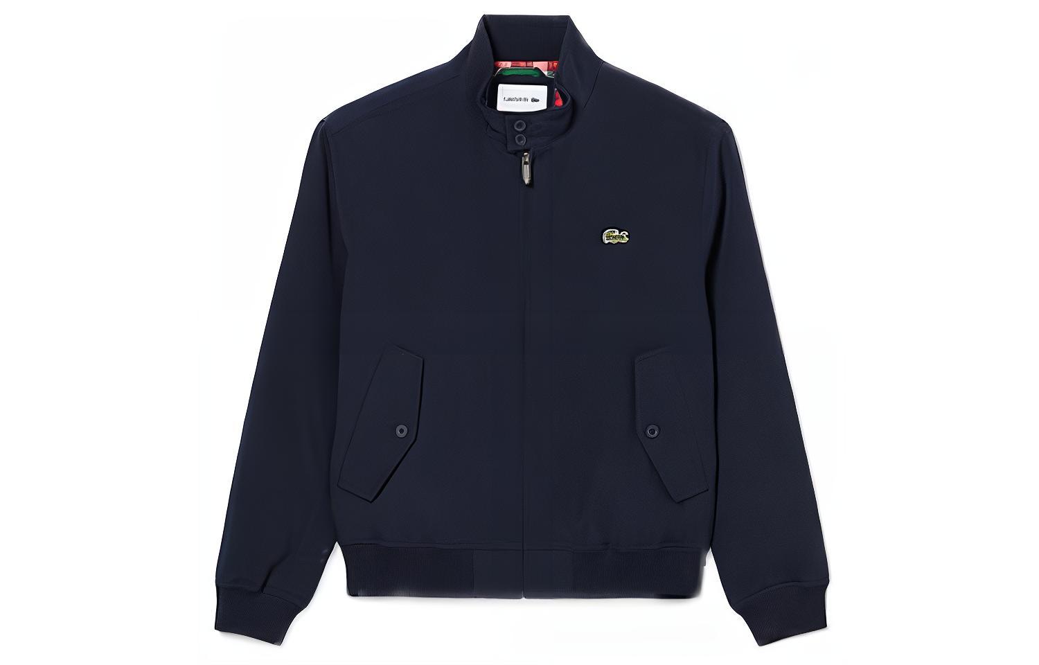 LACOSTE Waterproof Harrington Jacket Navy Blue French Style Zipper Coat BH6242-166