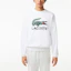 Lookbook Lacoste White Animal Letter Print Crewneck Long-Sleeve Sweatshirt SH1281-001