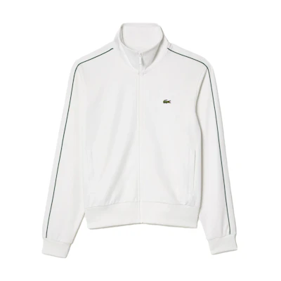 Lacoste White Animal Print Zip-Up Long-Sleeve Jacket SH1457-70V