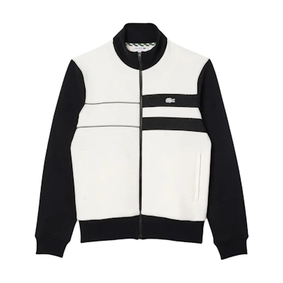 LACOSTE White Colorblock Zip High-Neck Slim-Fit Jacket SH7490-8LP-1