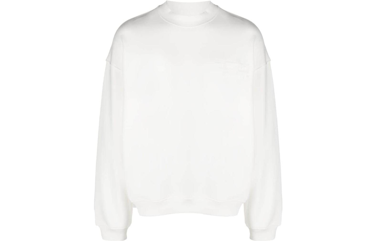 LACOSTE White Crewneck Long-Sleeve Sweatshirt SH2507