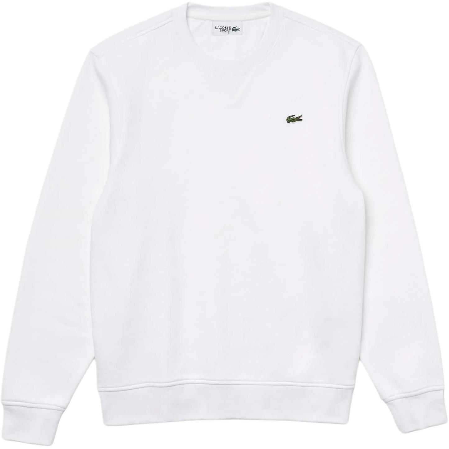 LACOSTE White French Sport Cotton Blend Fleece Crewneck Sweatshirt SH1505-800