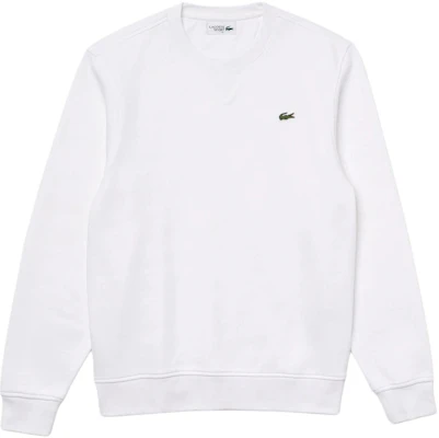 LACOSTE 白色法式運動棉混紡抓毛圓領長袖上衣 SH1505-800 Buy LACOSTE 白色法式運動棉混紡抓毛圓領長袖上衣 SH1505-800