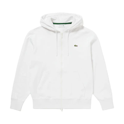 LACOSTE White Logo Zip-Up Hoodie Jacket SH6923-001