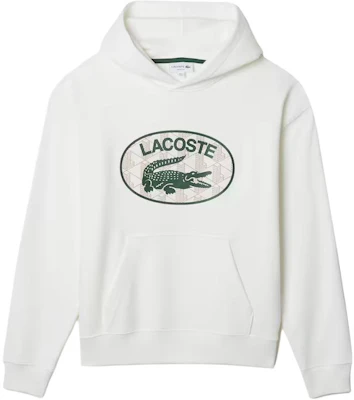LACOSTE 白色印花连帽衫 - 宽松版长袖套头衫 SH0067-70V Buy LACOSTE 白色印花连帽衫 - 宽松版长袖套头衫 SH0067-70V