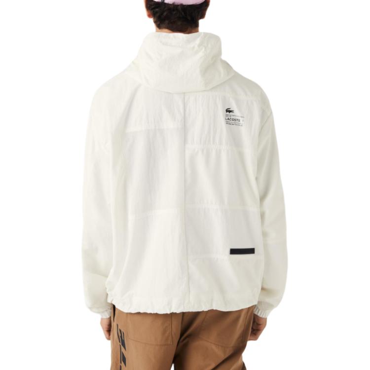 Lacoste White Solid Zip-Up Hoodie Jacket BH0150L-B5L 圖 5