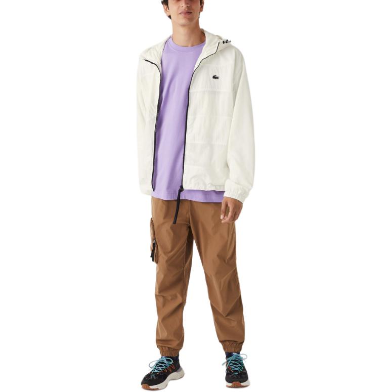 Lacoste White Solid Zip-Up Hoodie Jacket BH0150L-B5L 圖 6