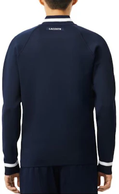 LACOSTE x Daniil Medvedev Midnight Blue Raglan Zip Jacket. SH7540-423 Sizing LACOSTE x Daniil Medvedev Midnight Blue Raglan Zip Jacket. SH7540-423