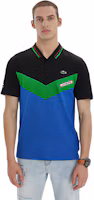Lookbook LACOSTE x Daniil Medvedev 聯名款拼色黑綠藍短袖POLO衫 DH1099-MIU