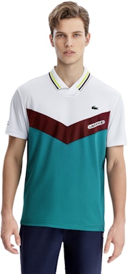 LACOSTE x Daniil Medvedev Tennis Polo Shirt White Red Green Collaboration. DH1099-Q7I Shop LACOSTE x Daniil Medvedev Tennis Polo Shirt White Red Green Collaboration. DH1099-Q7I