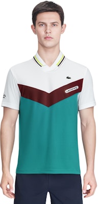 LACOSTE x Daniil Medvedev Tennis Polo Shirt White Red Green Collaboration. DH1099-Q7I Purchase LACOSTE x Daniil Medvedev Tennis Polo Shirt White Red Green Collaboration. DH1099-Q7I