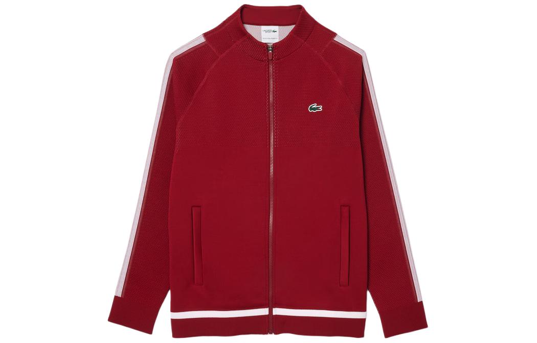 Order 라코스테 x 조코비치 레드 애니멀 프린트 집업 남성 재킷. SH7541-IXX