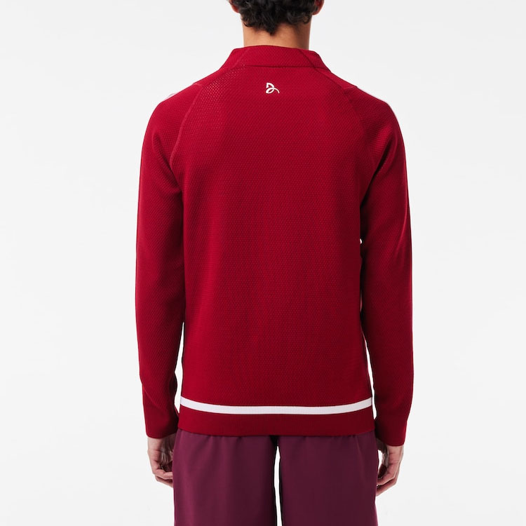 Shop 라코스테 x 조코비치 레드 애니멀 프린트 집업 남성 재킷. SH7541-IXX