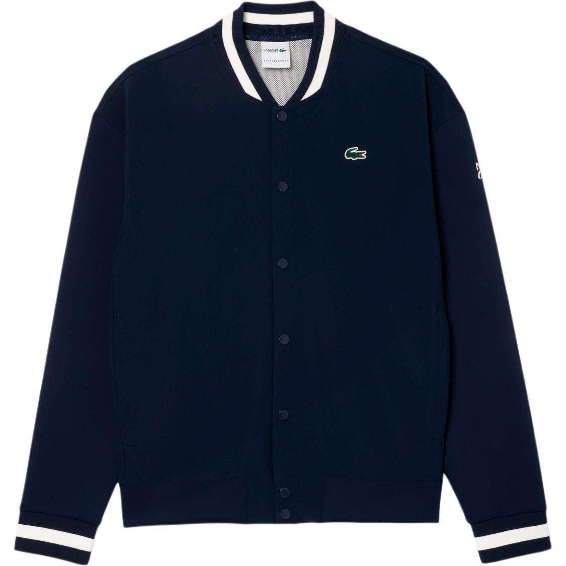 LACOSTE Djokovic Tennis Logo High-Collar Button-Up Jacket Blue () SH0829-HHW