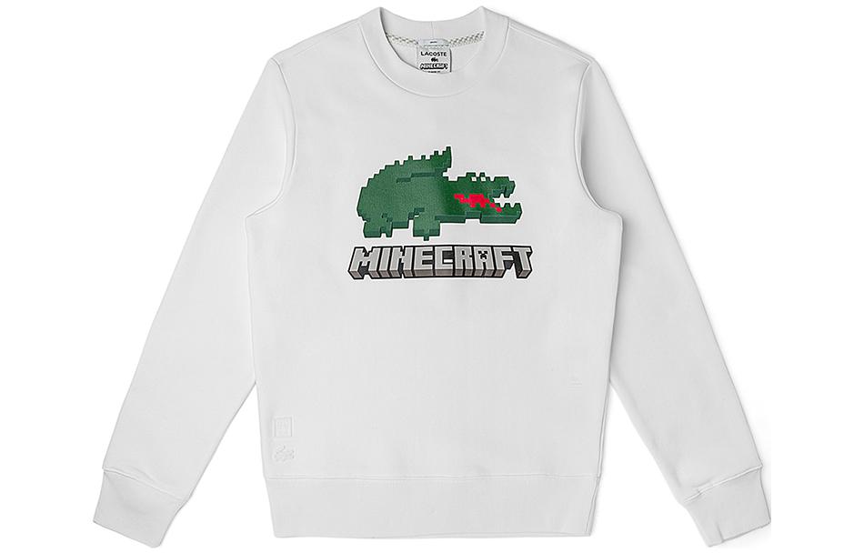 LACOSTE x MINECRAFT Collab Letter Print Crewneck Sweatshirt Unisex SH3851