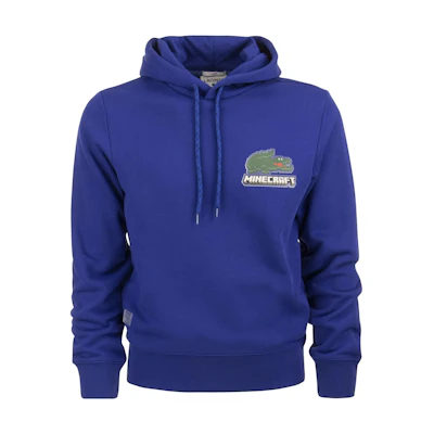 LACOSTE Minecraft SS22 Logo Cotton Fleece Hoodie Blue () SH3849BDM