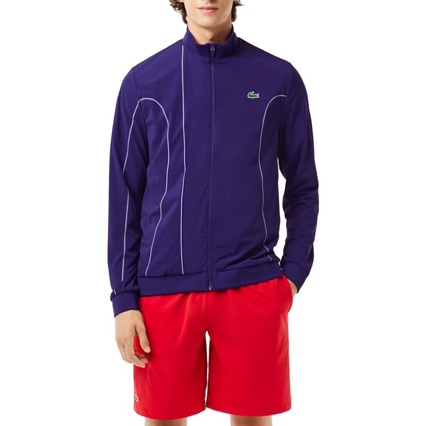 Lookbook LACOSTE x Novak Djokovic FW23 Tennis Zip-Up Jacket  Deep Purple. BH9306-5GM