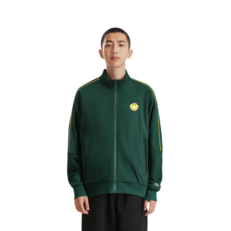 Lacoste SMILEY FW23 Green Zip-Up Sweatshirt with Smiley Print SH9241-YZP 圖 3