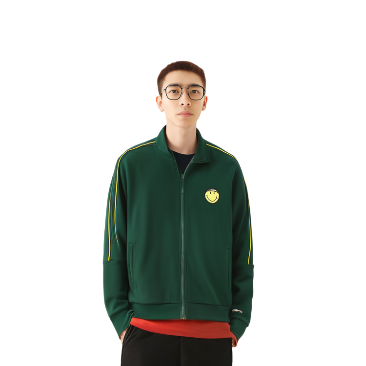 Lacoste SMILEY FW23 Green Zip-Up Sweatshirt with Smiley Print SH9241-YZP 圖 4