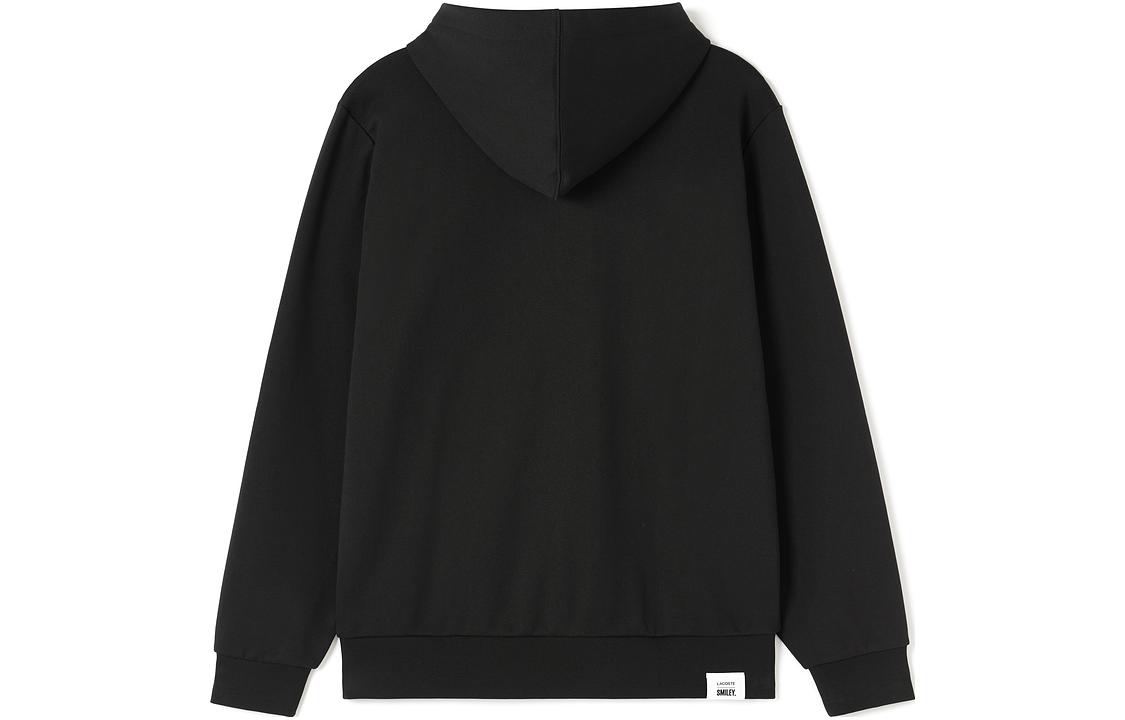 Lacoste SMILEY FW23 Unisex Black Hoodie with Logo & Smiley Face Design SH9273 圖 3