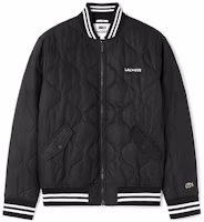 Lacoste x SMILEY Unisex Black Baseball Jacket Collaboration BH9278-031 Lacoste x SMILEY Unisex Black Baseball Jacket Collaboration BH9278-031