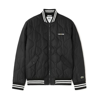 Lacoste SMILEY Unisex Black Baseball Jacket Collaboration BH9278-031