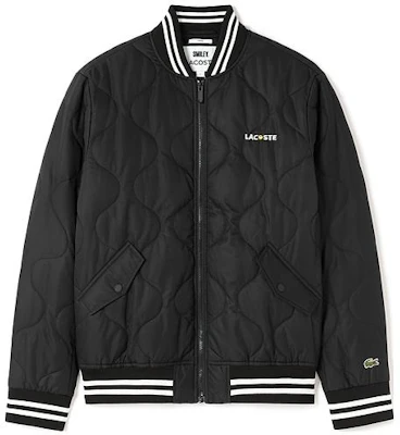 Lacoste x SMILEY Unisex Black Baseball Jacket Collaboration BH9278-031 Order Lacoste x SMILEY Unisex Black Baseball Jacket Collaboration BH9278-031