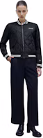 Shop Lacoste x SMILEY Unisex Black Baseball Jacket Collaboration BH9278-031