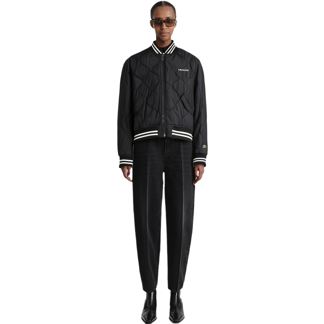 Lacoste SMILEY Unisex Black Baseball Jacket Collaboration BH9278-031 圖 5