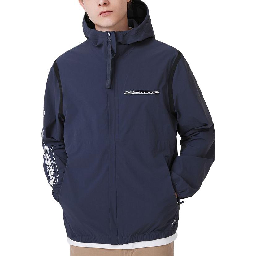 Sizing Lacoste Zip-Up Hoodie Jacket Navy Blue BH0120-KXE