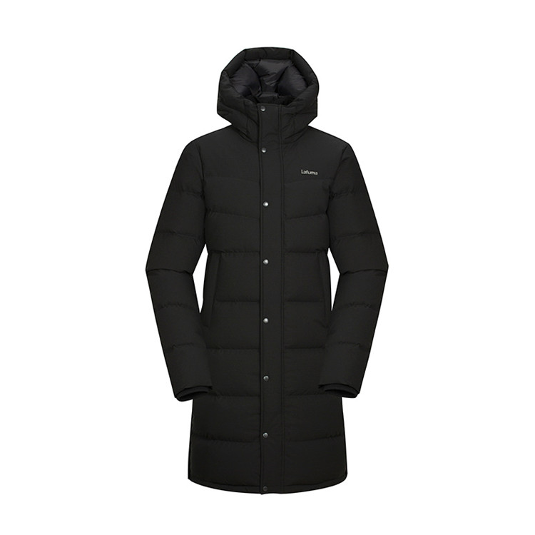 Lafuma  Black Outdoor Waterproof Down Long Parka Coat with Goose Down. LMJU3DH61