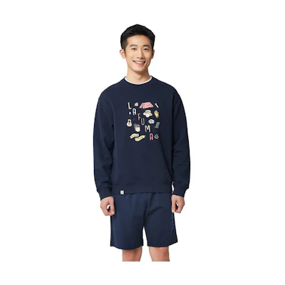 Lafuma Cartoon Print Long-Sleeve Crewneck Sweatshirt Urban Outdoor Series LMTS3AW25