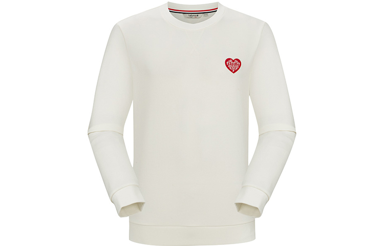 Lafuma Embroidered Heart Pullover Sweatshirt Almond White LMTS2AW16