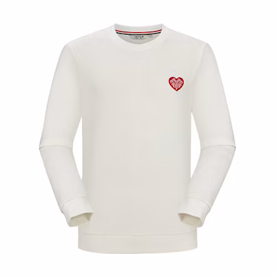 Lafuma Embroidered Heart Pullover Sweatshirt Almond White LMTS2AW16