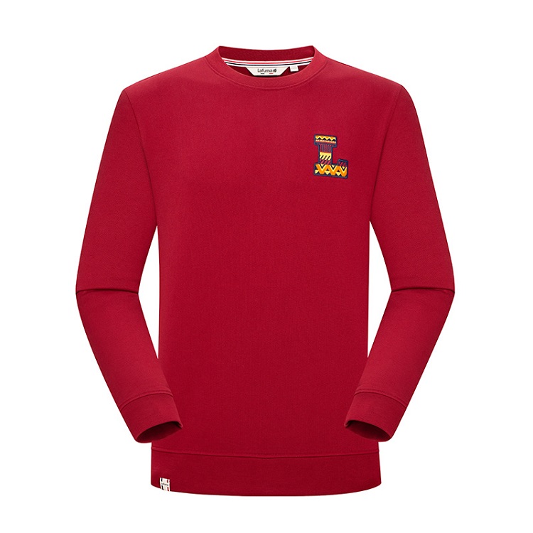 Lafuma Outdoor Letter Embroidery Colorblock Crewneck Sweatshirt - LMTS3CW87